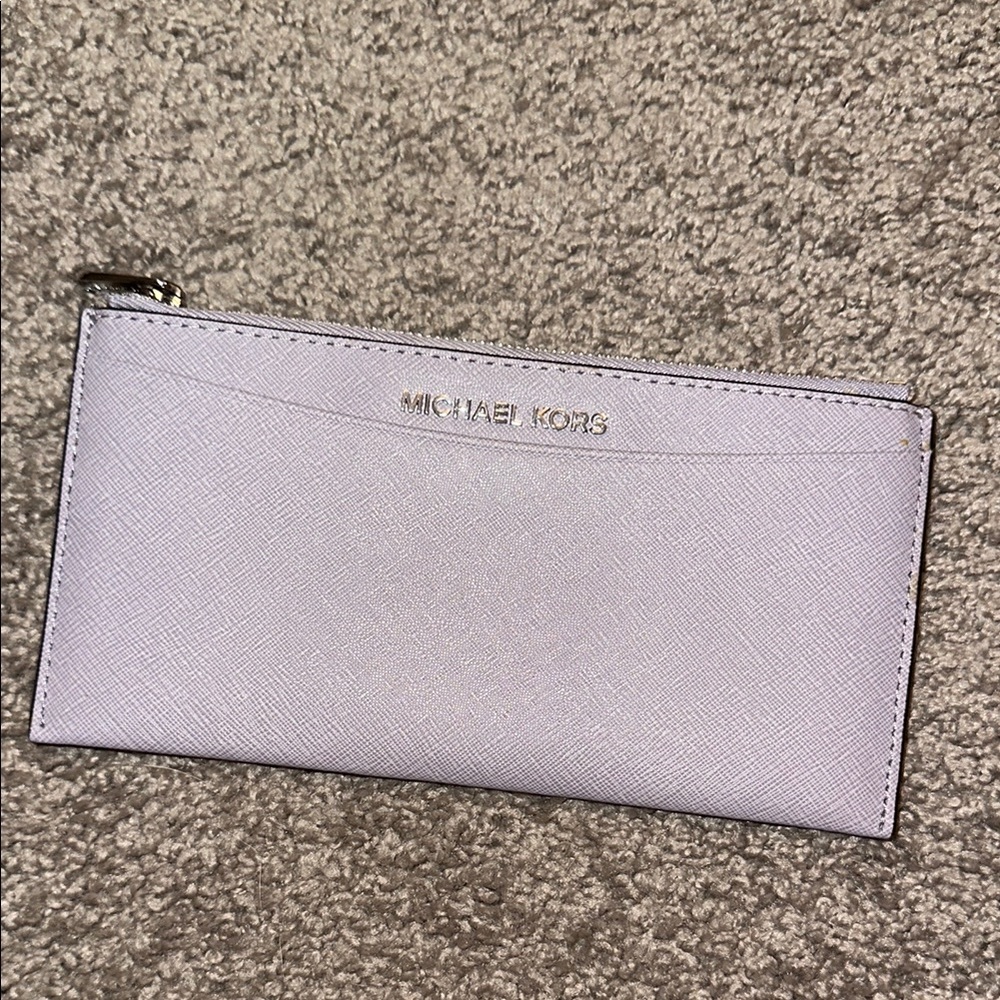Michael Kors Purple Wallet Sleek Design Saffiano Finish